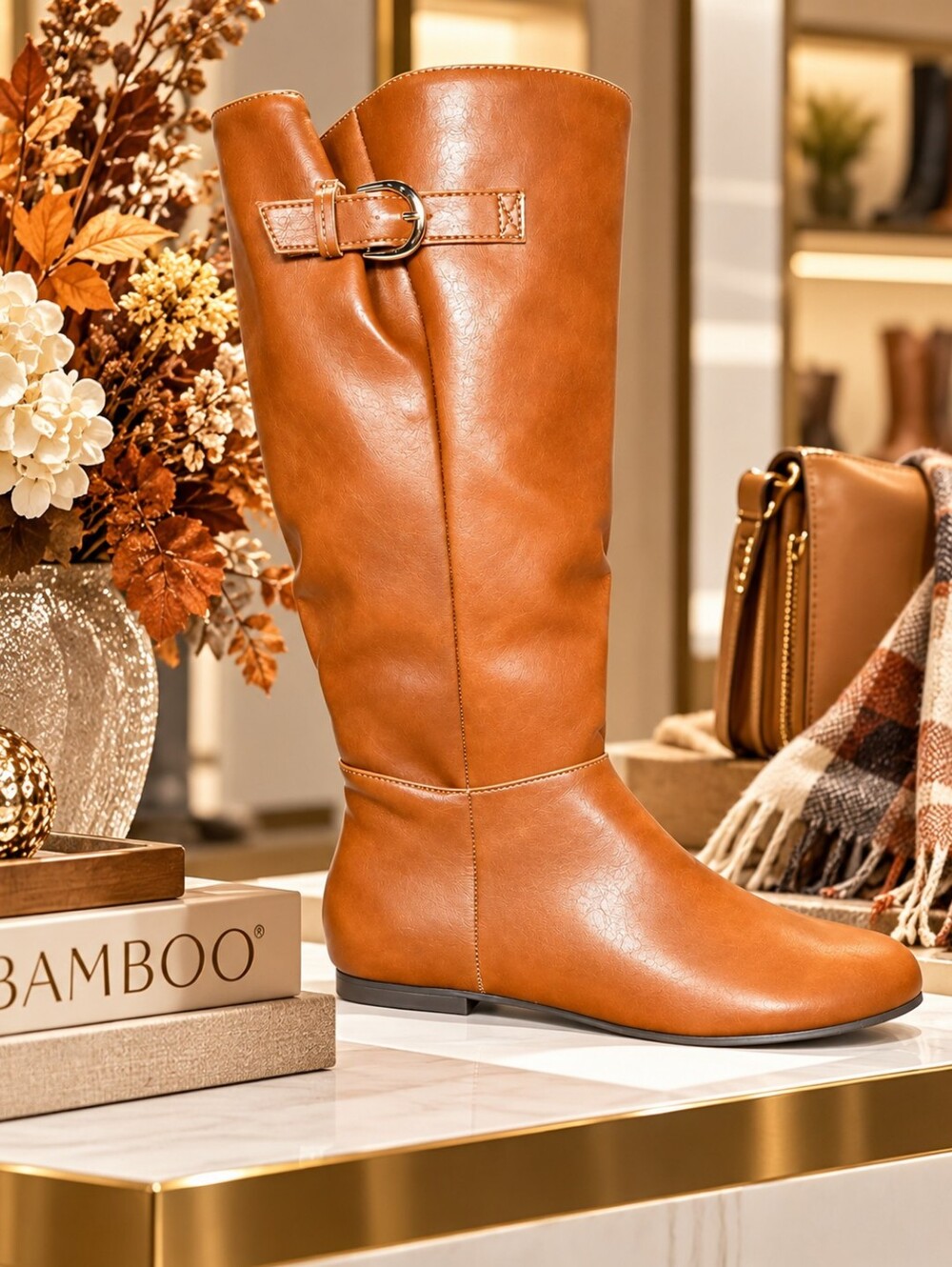 Bamboo BECK-05 Cognac Riding Boots | Women’s 8.5 | NIB